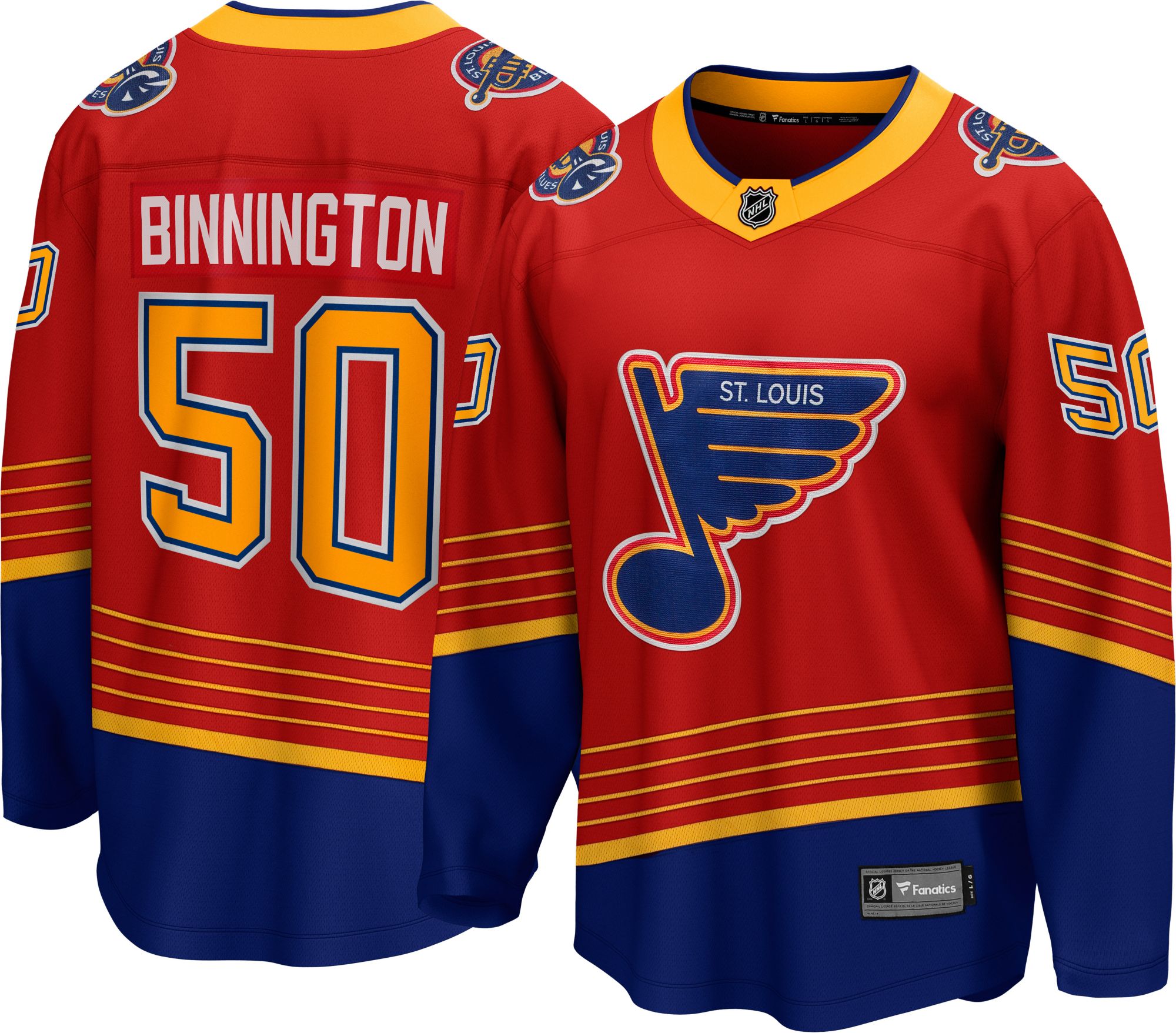 blues binnington jersey