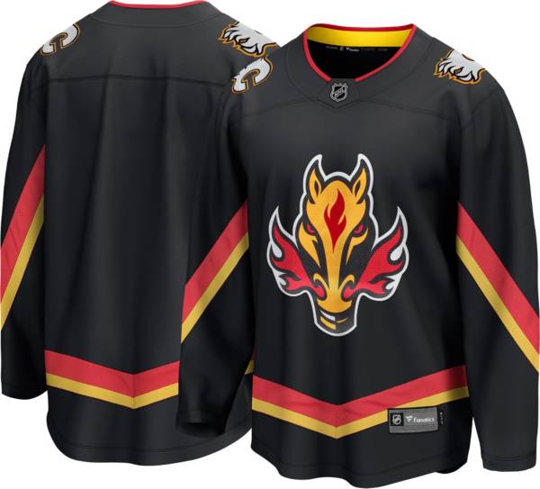 Calgary flames black clearance practice jersey