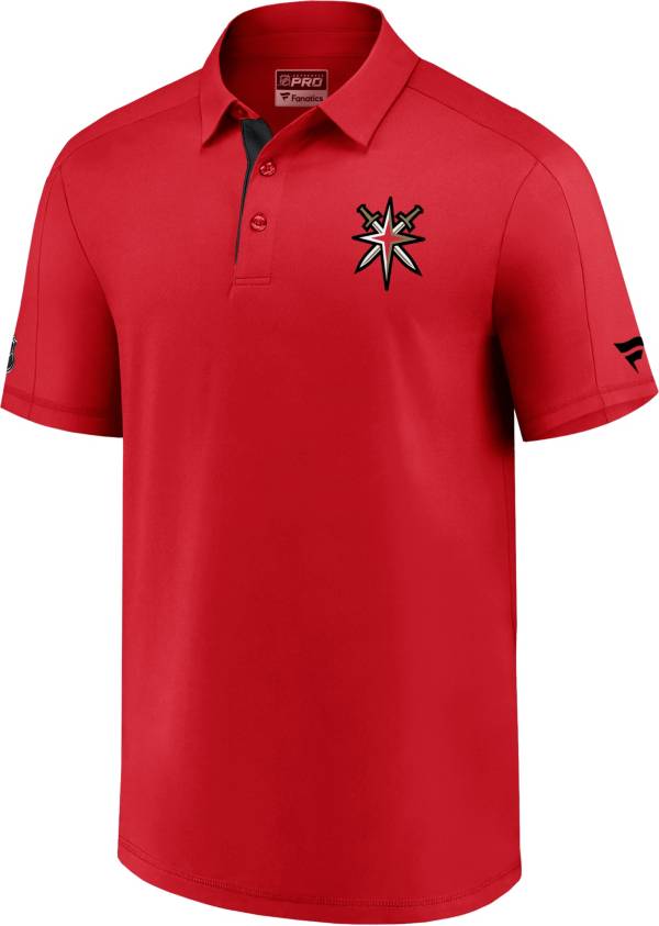 NHL Men's Vegas Golden Knights Special Edition Red Authentic Pro Polo