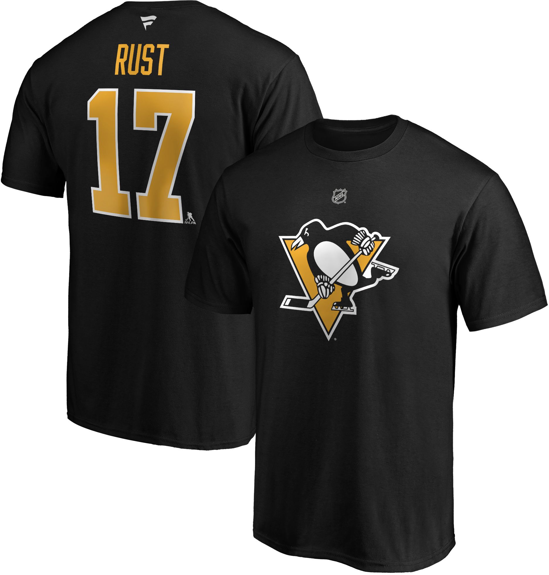 Bryan Rust #17 Black Player T-Shirt 