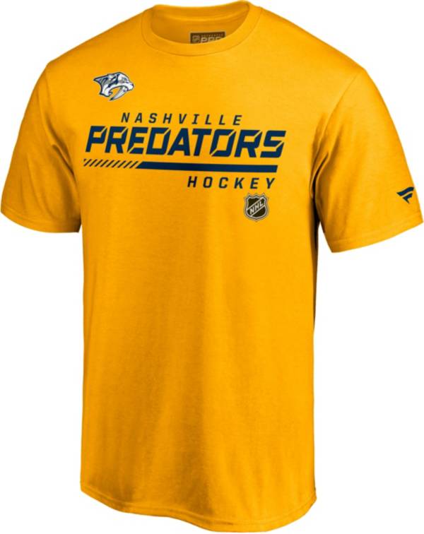 NHL Men's Nashville Predators Special Edition Wordmark Gold T-Shirt