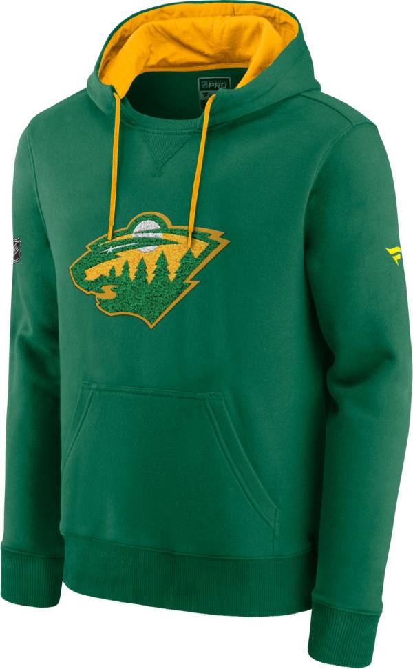 NHL Men's Minnesota Wild Special Edition Logo Green Pullover Hoodie