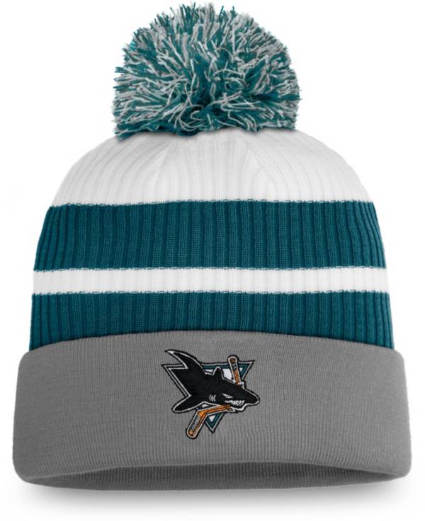 NHL Men's San Jose Sharks Grey Special Edition Knit Pom Beanie