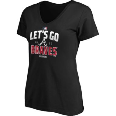 sorry, MLB Women's 2020 League Division Series Champions Atlanta Braves Black V-Neck T-Shirt is currently out of stock