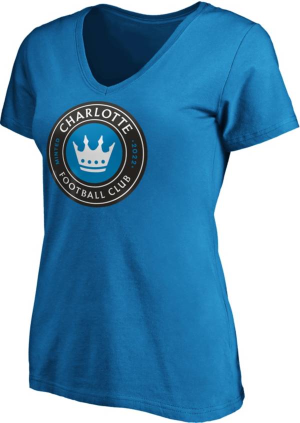 MLS Women's Charlotte FC Blue Logo T-Shirt