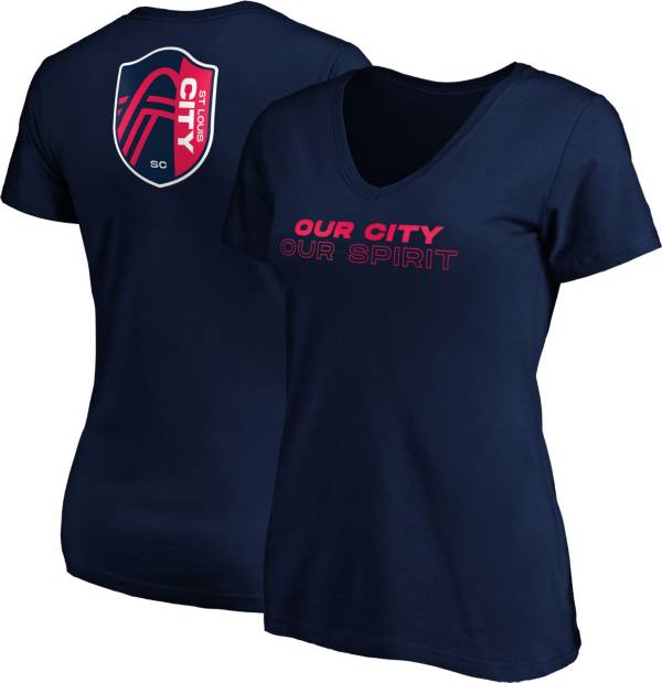 MLS Women's St. Louis City SC Wordmark Navy T-Shirt