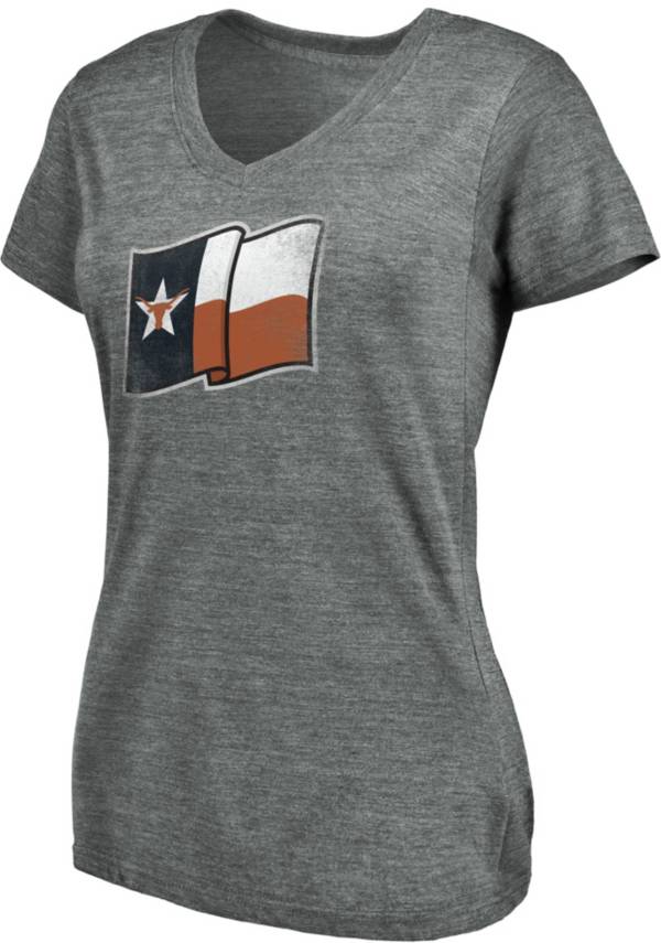 NCAA Women's Texas Longhorns Grey V-Neck T-Shirt