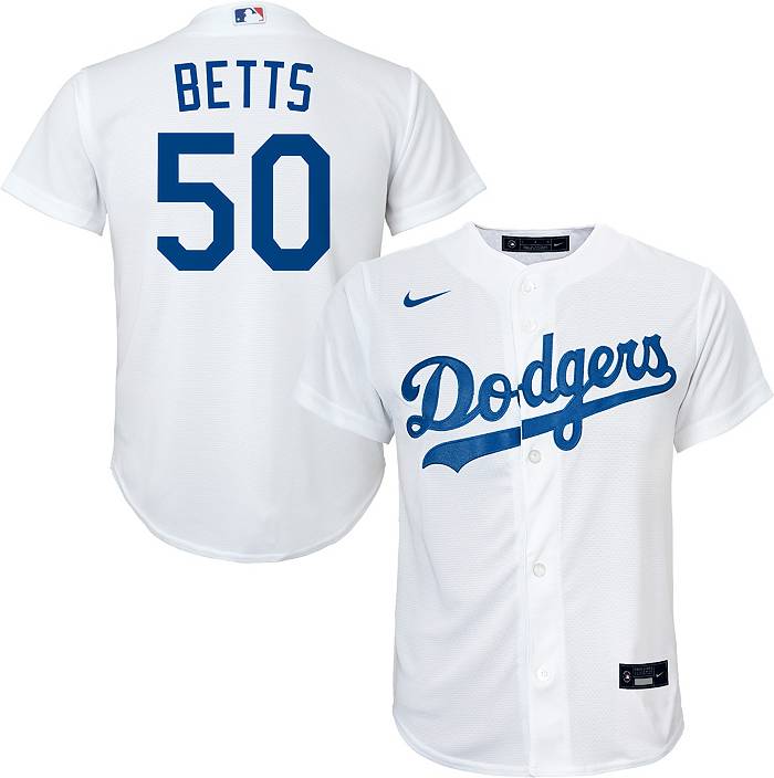 Nike Youth 4-7 Replica Los Angeles Dodgers Mookie Betts #50 White
