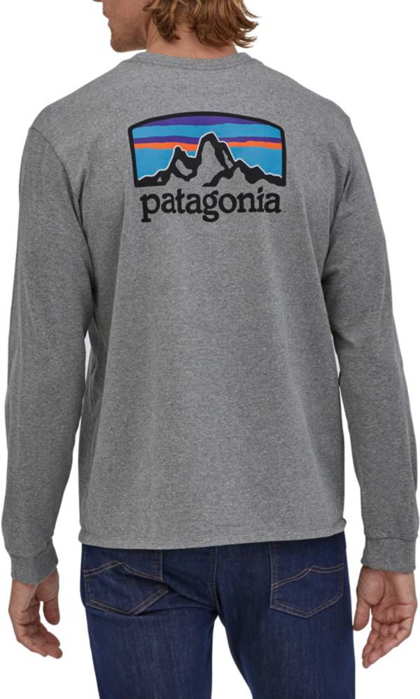 Patagonia Men's Fitz Roy Horizons Responsibili-Tee Long Sleeve Graphic  T-Shirt