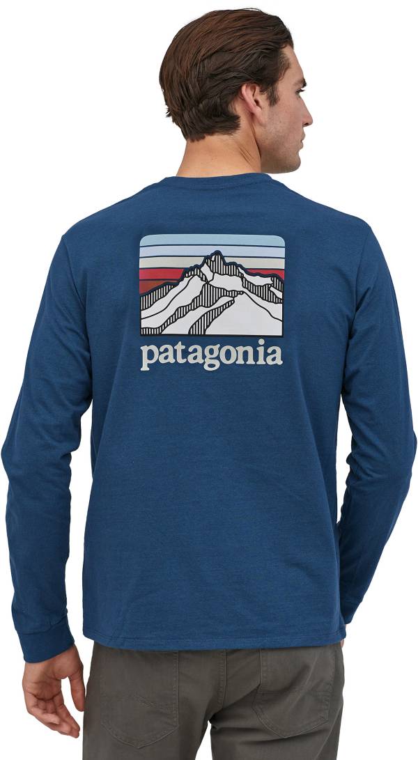 Patagonia Men's Line Logo Ridge Responsbilit-Tee Long Sleeve T-Shirt ...
