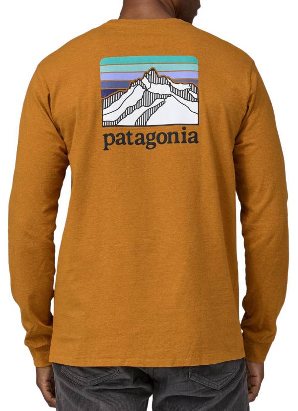 Patagonia Long Sleeve Line Logo Ridge Responsibili-Tee - Men's Ink Black L