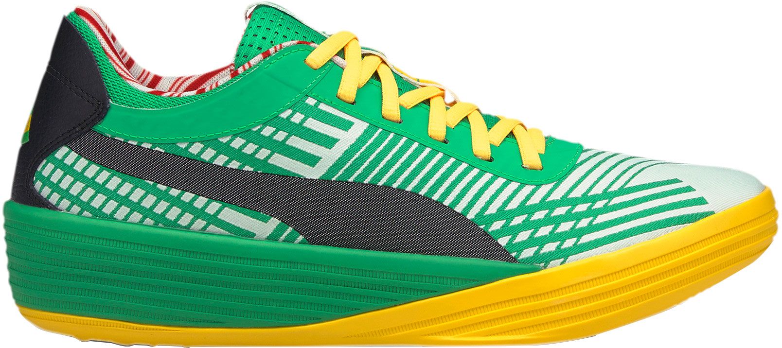 green and yellow basketball shoes