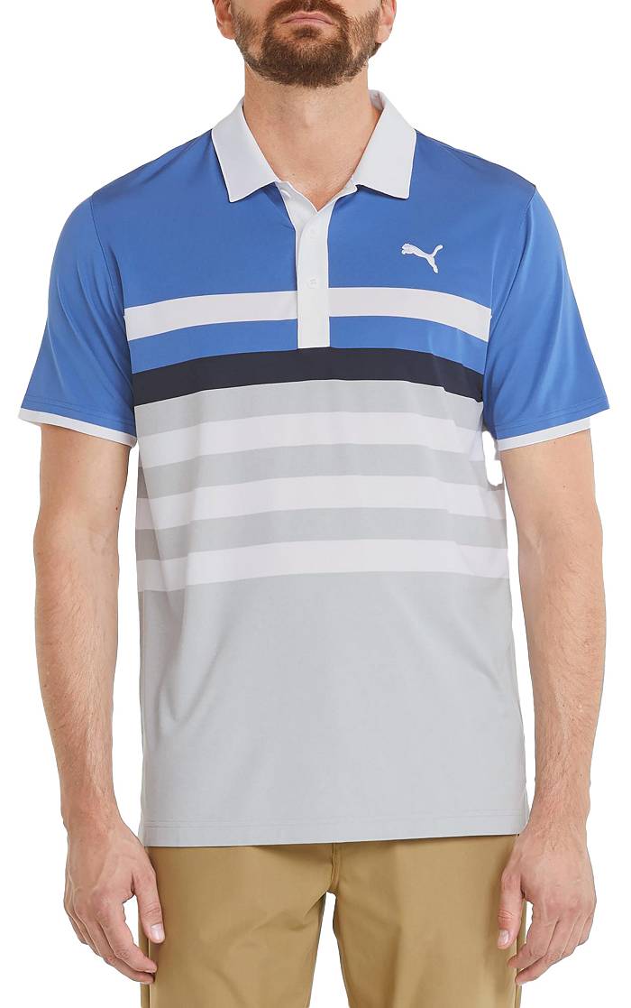 PUMA Mattr Palms Golf Polo Shirt in Blue for Men