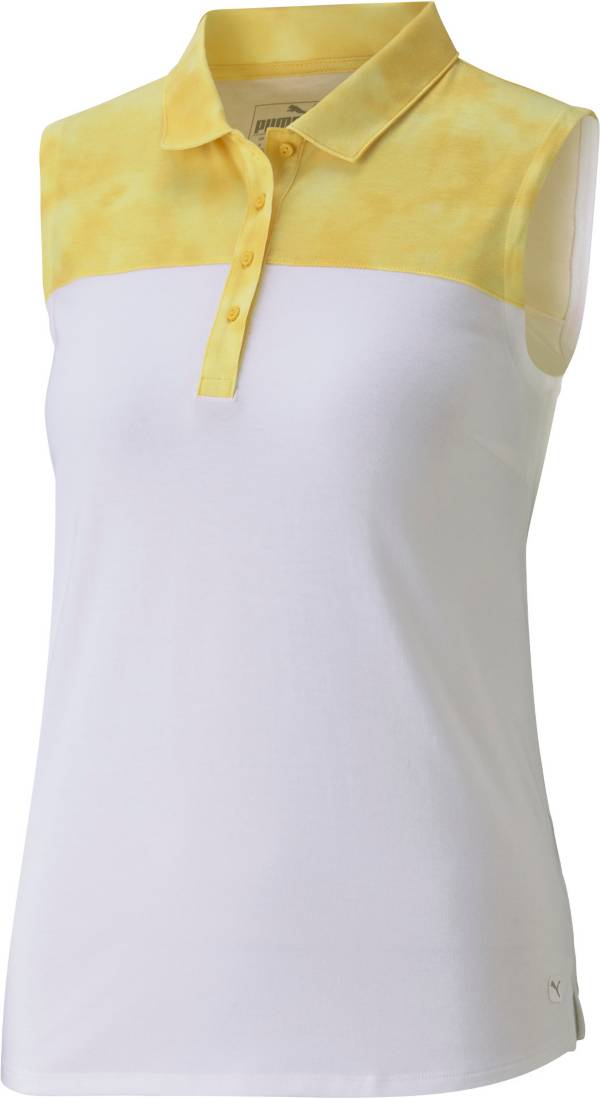 PUMA Women's Tie Dye Blocked Sleeveless Polo