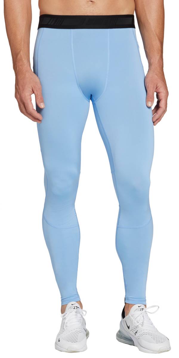 We Ball Sports Athletic Men's Single Leg Sports Tights | One Leg  Compression Base Layer Leggings for Men (White, FULL M)