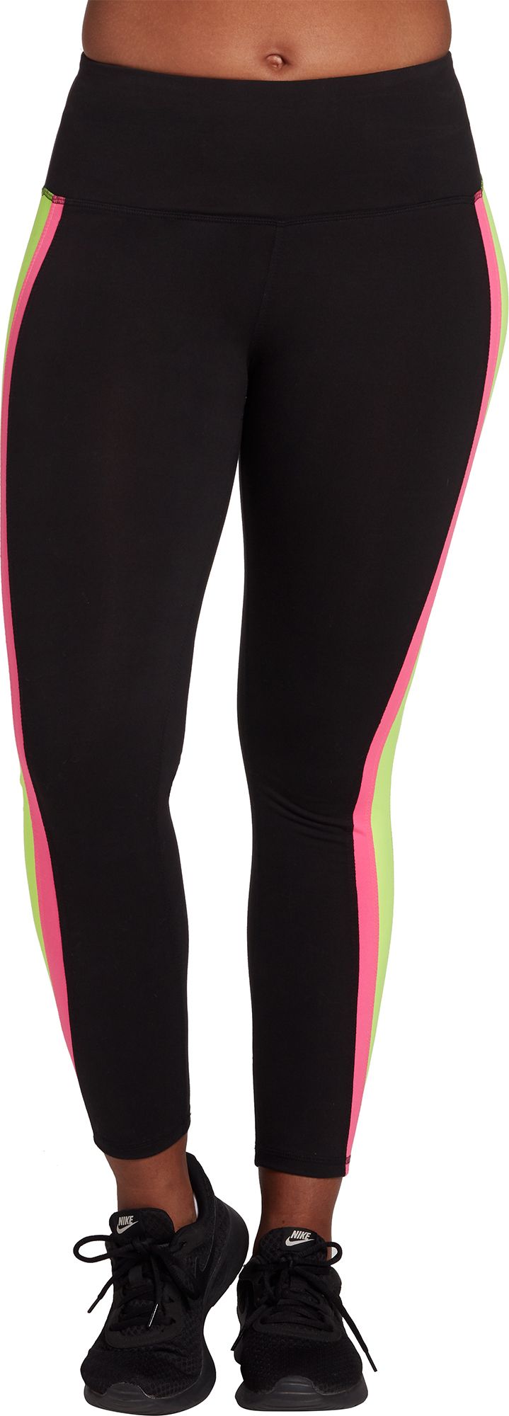 black pants with neon stripe