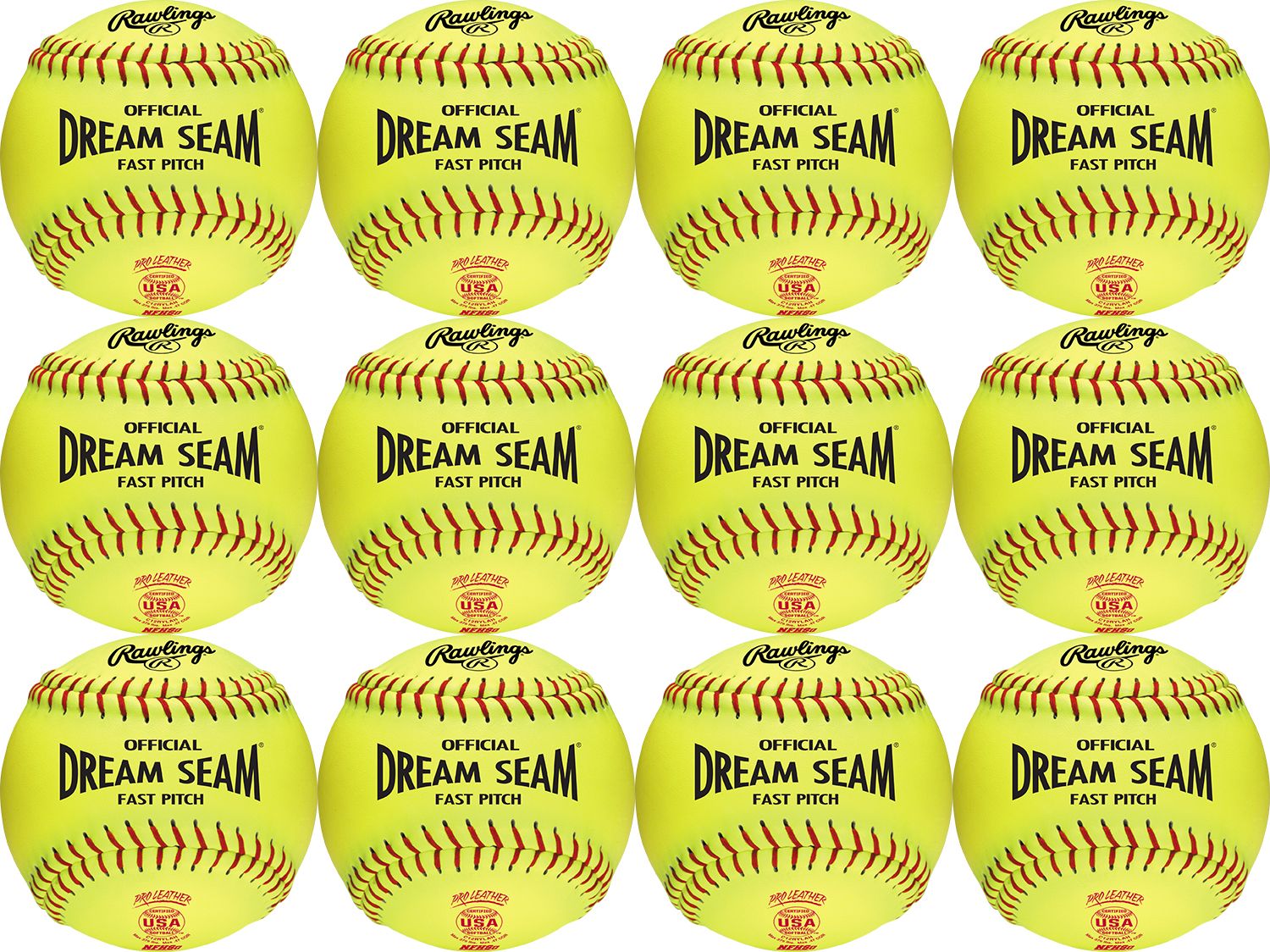 Rawlings - - Rawlings NCAA Soft Poly-Core Fastpitch Training Softballs 11" & 12" Options 12 Count