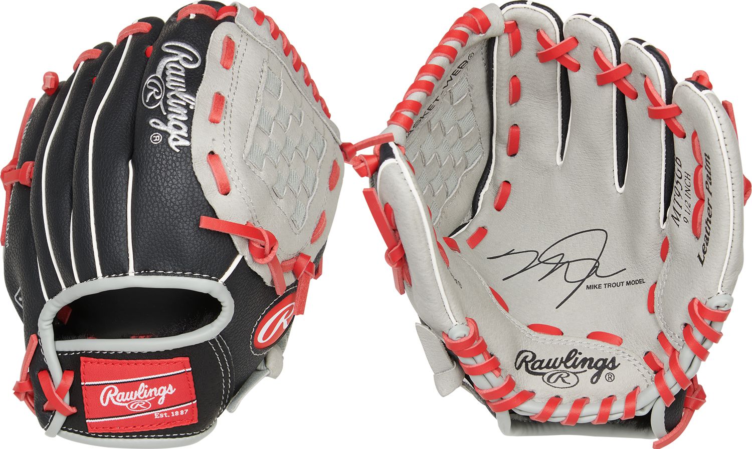 mike trout youth batting gloves