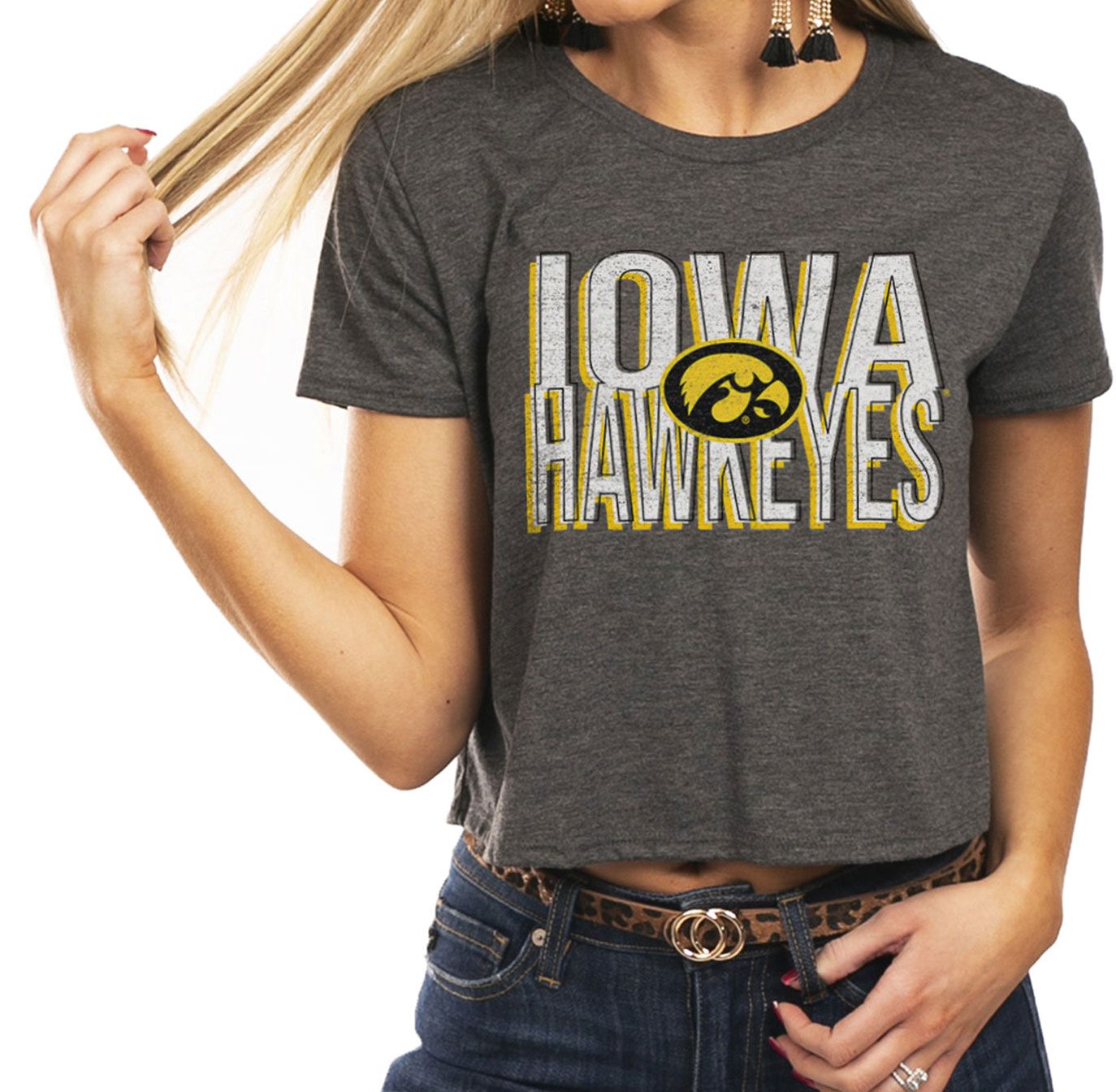 iowa hawkeye crop top