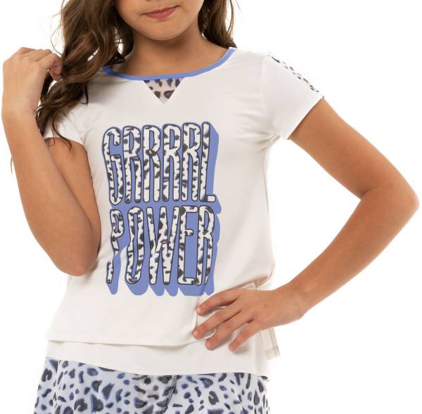 Lucky in Love Girls' Grrrl Power Short Sleeve Tennis T-Shirt product image