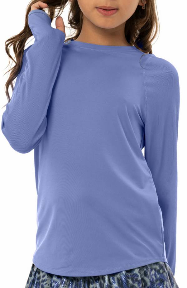 Lucky in Love Girls' Athletic Crew Long Sleeve Tennis Top product image