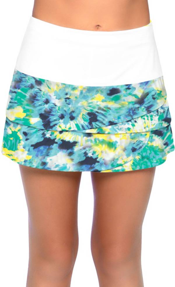 Lucky In Love Girls' Tie Dye Scallop Tennis Skort