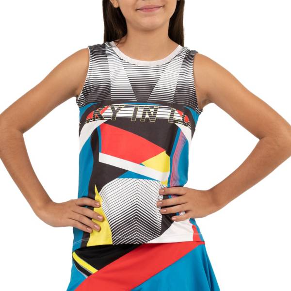 Lucky In Love Girls' Future Retro Tie Back Tennis Tank