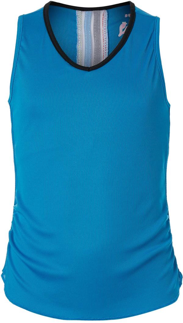 Lucky In Love Girls' Lightweight Rib Tennis Tank