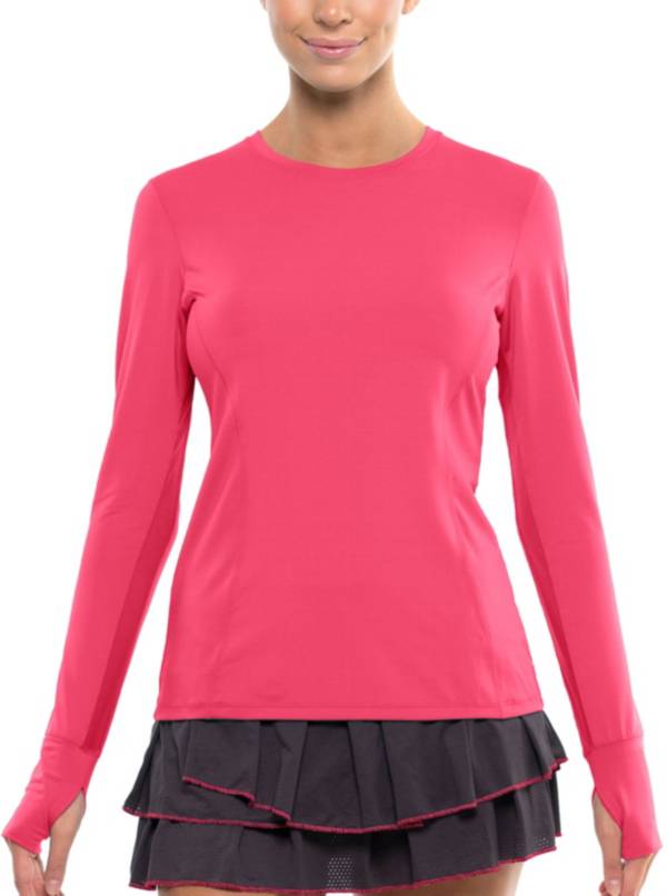Lucky in Love Women's Long Sleeve Crew Tennis Top