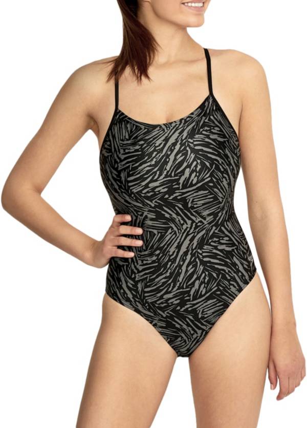 Speedo Women's Color Block Relay Back One Piece Swimsuit