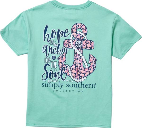 Simply Southern Women's Anchor Pocket Short Sleeve T-Shirt