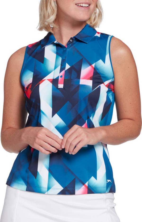 Slazenger Women's Bold Sleeveless Print Golf Polo