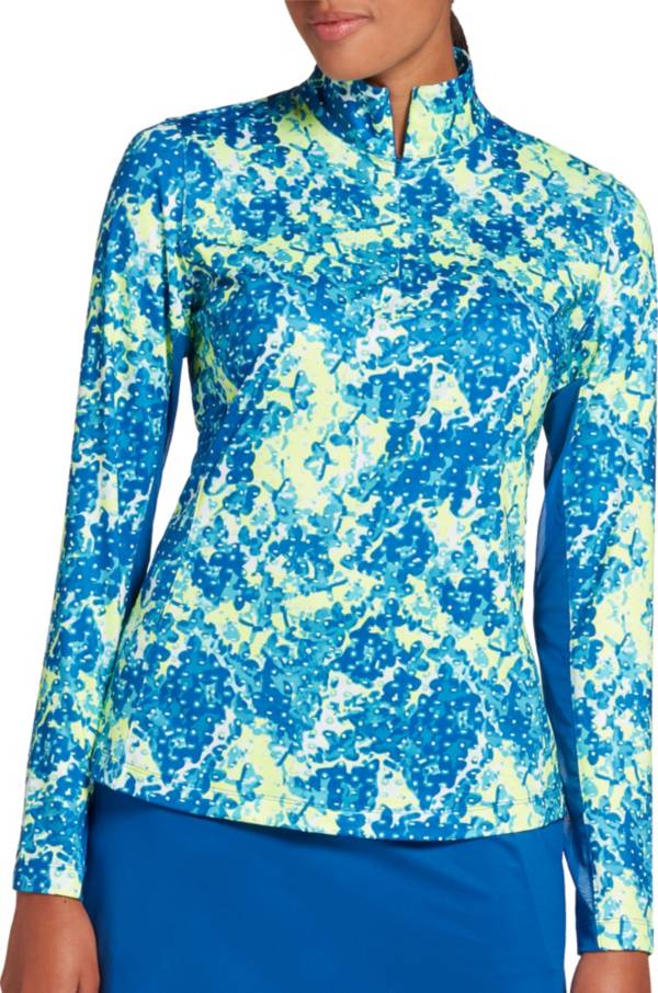 Slazenger Women's Print UV Long Sleeve Golf Polo