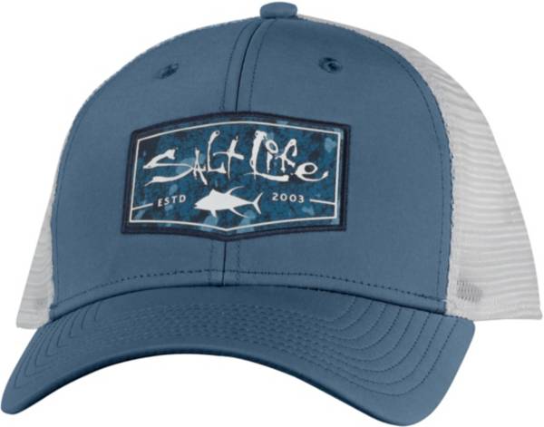 Salt Life Men's Aqua Badge Trucker Hat product image
