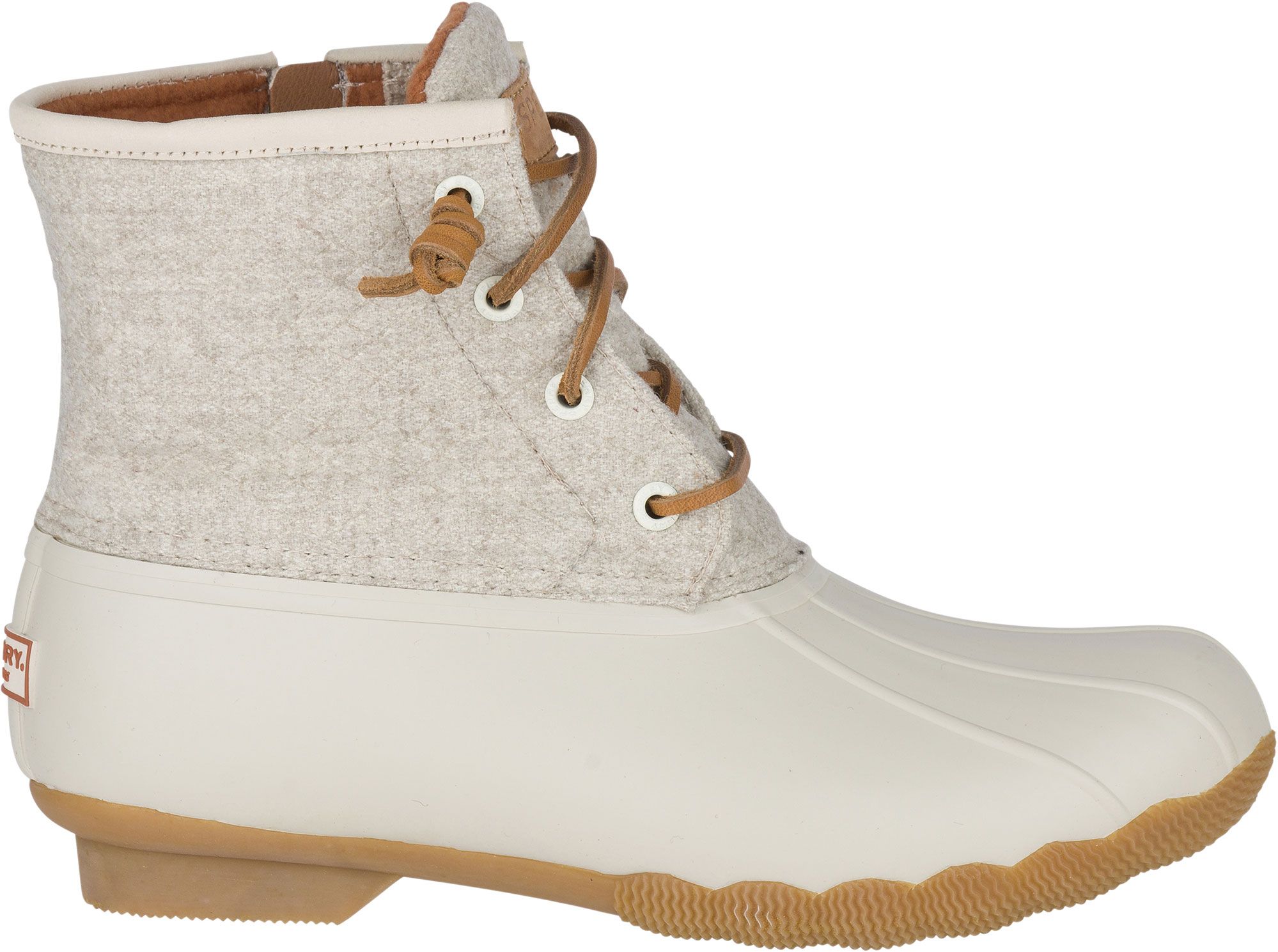 women's saltwater wool embossed duck boot