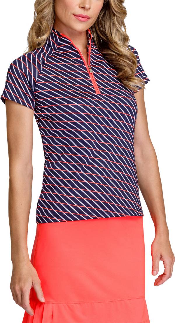 Tail Women's Pieced ¼ Zip Short Sleeve Golf Polo
