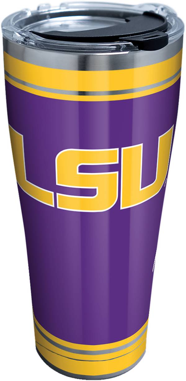 NCAA LSU Tigers Personalized 30 oz. Black Stainless Steel Tumbler