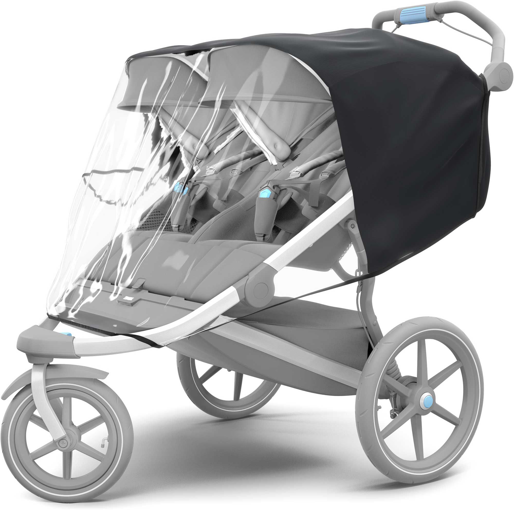 tandem stroller rain cover