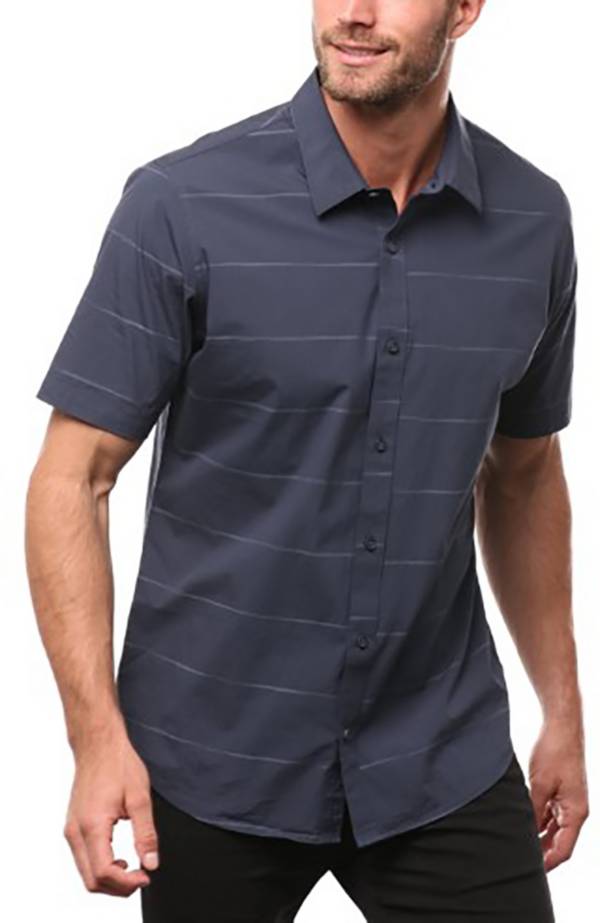 TravisMathew Men's Isla Blanca Woven Short Sleeve Button Down