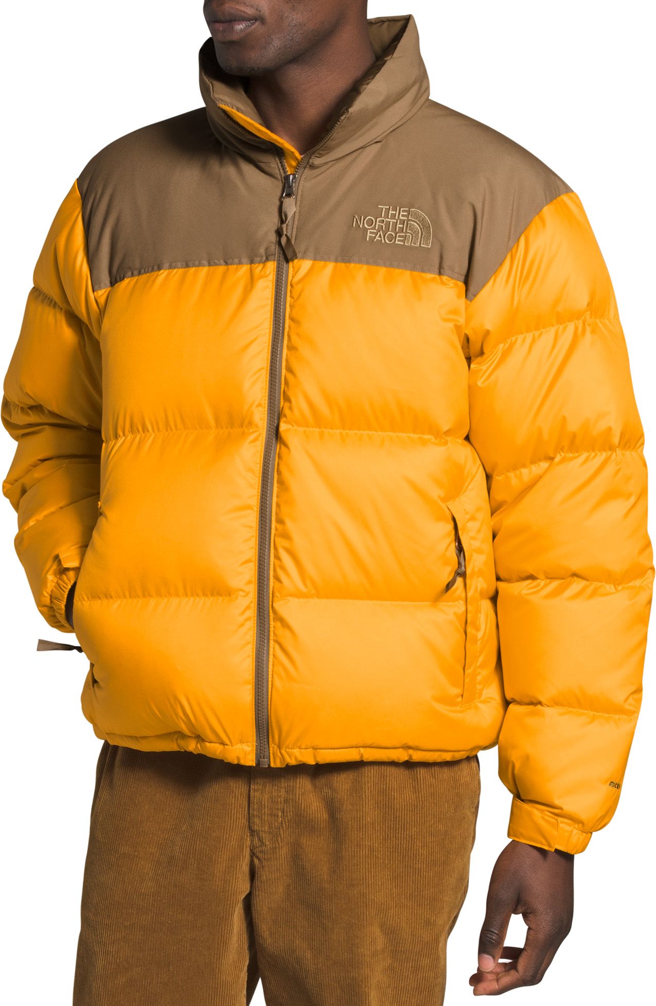 north face gold puffer jacket
