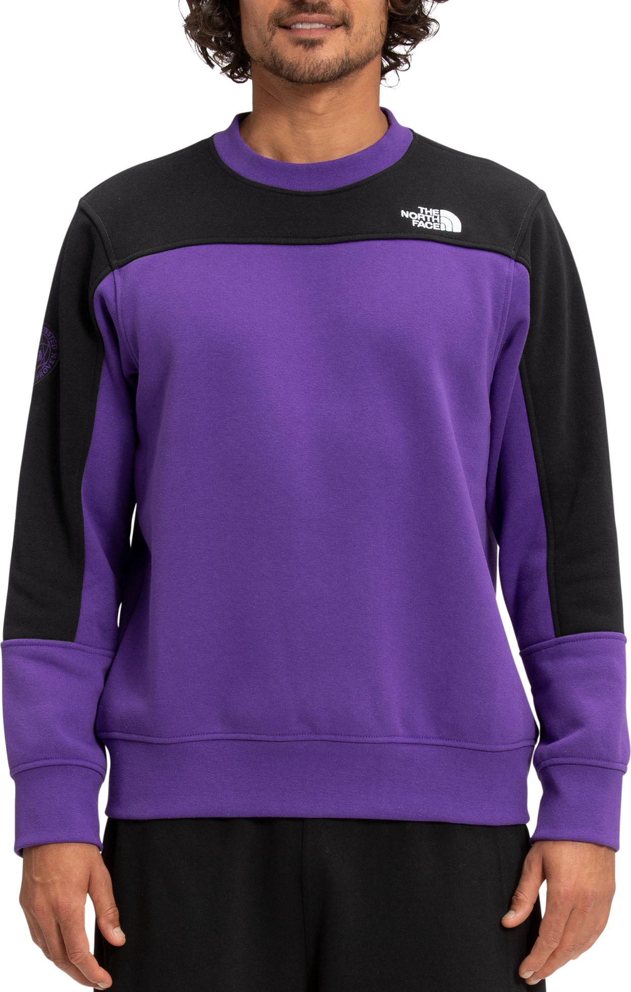 purple north face jumper