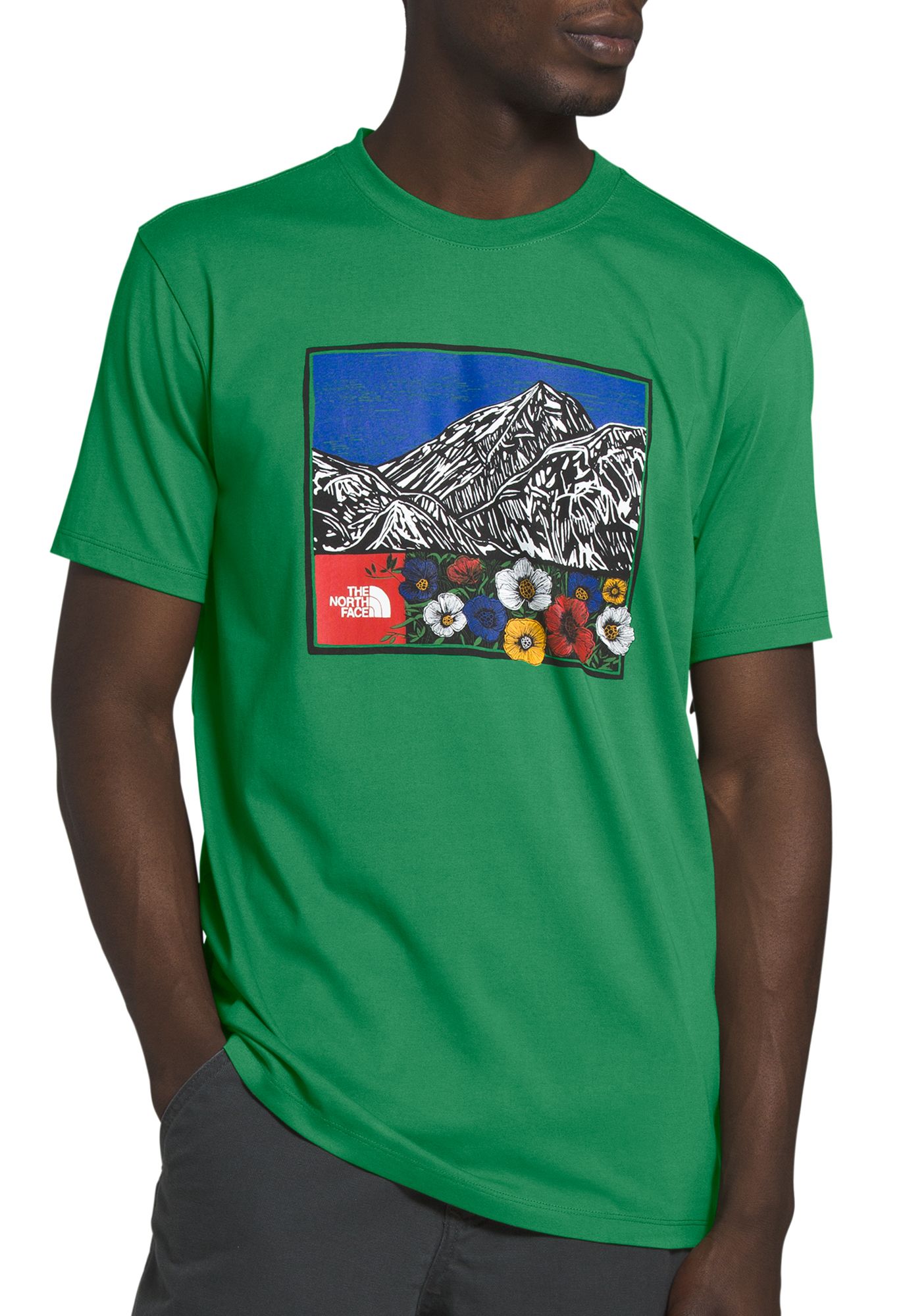 the north face green t shirt