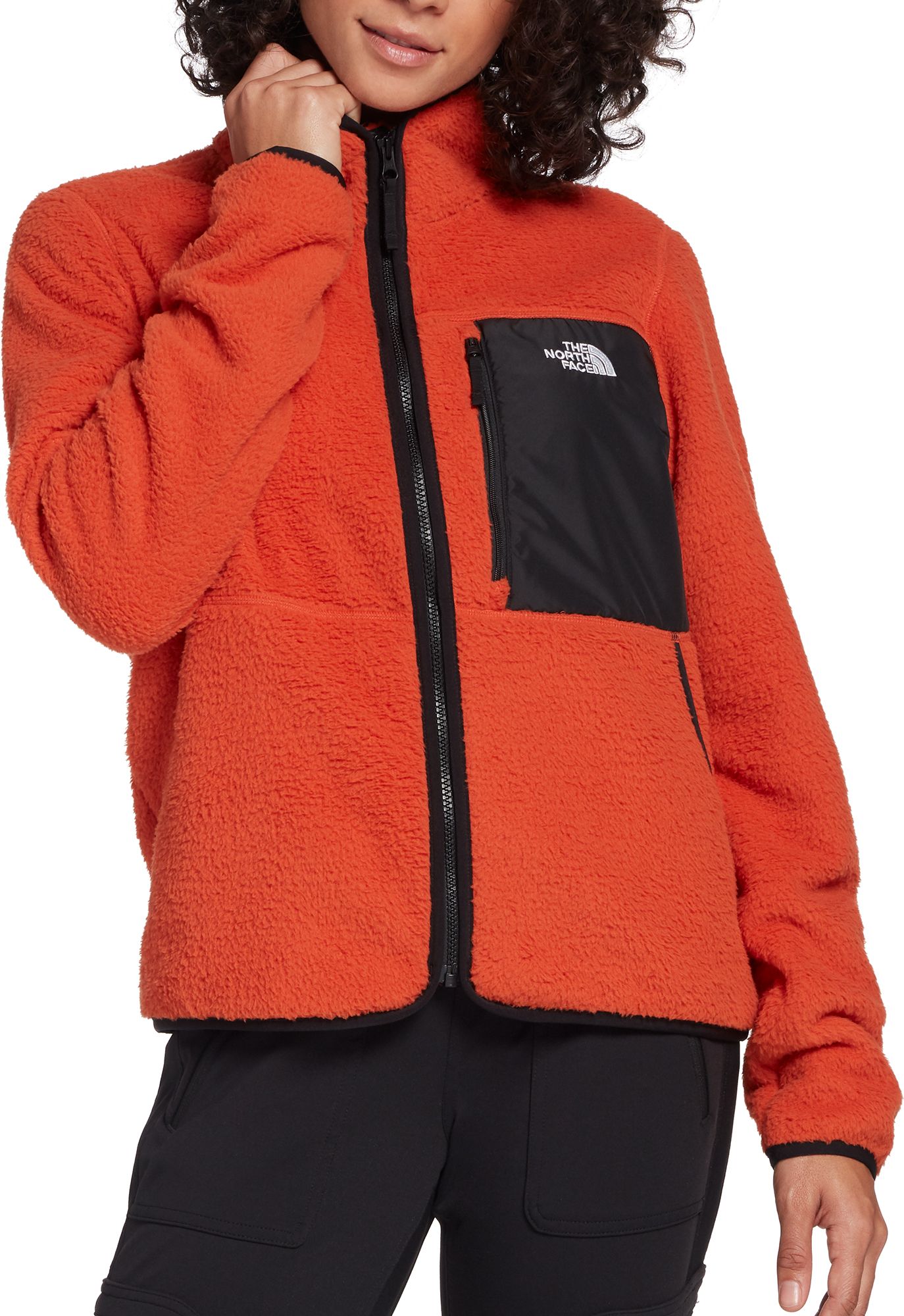 north face burnt orange jacket