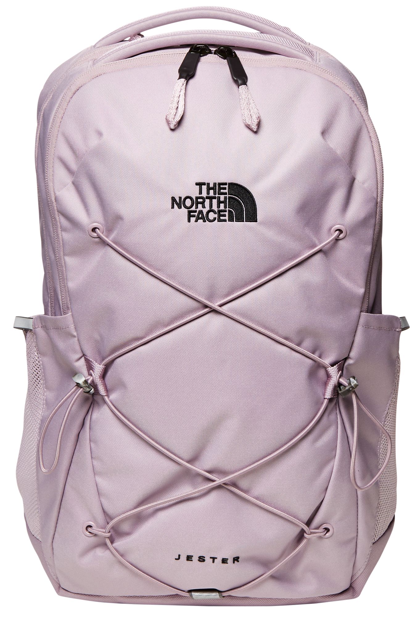 north face pink and grey backpack