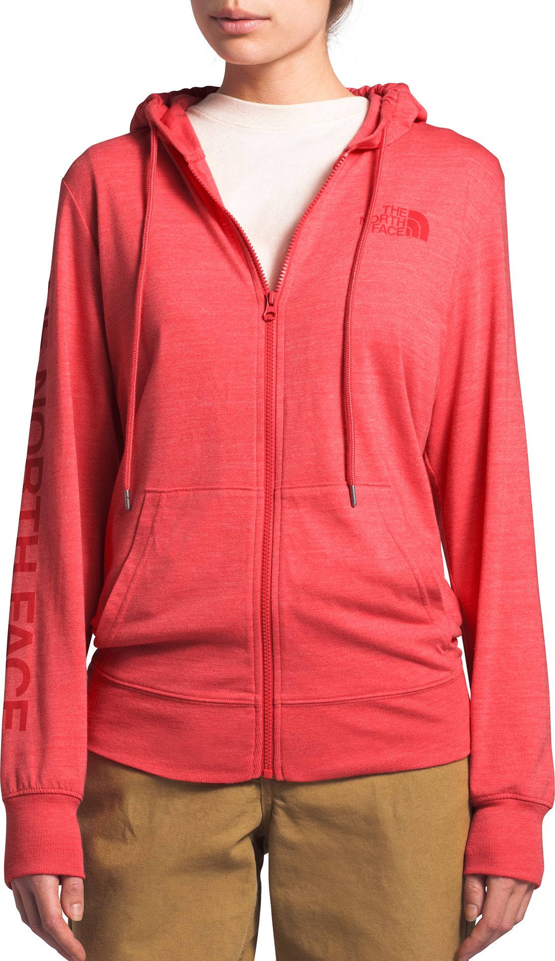 north face women's lightweight full zip hoodie