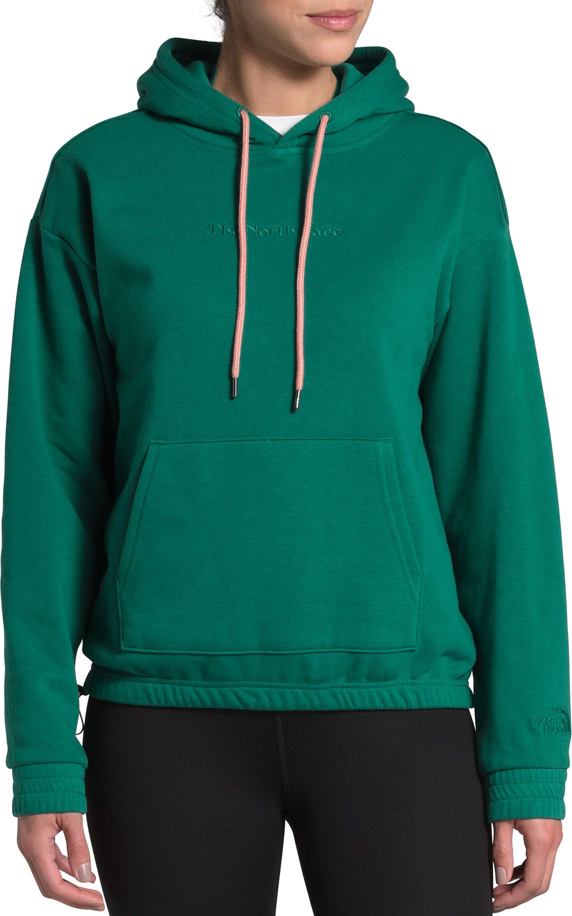 womens green north face hoodie