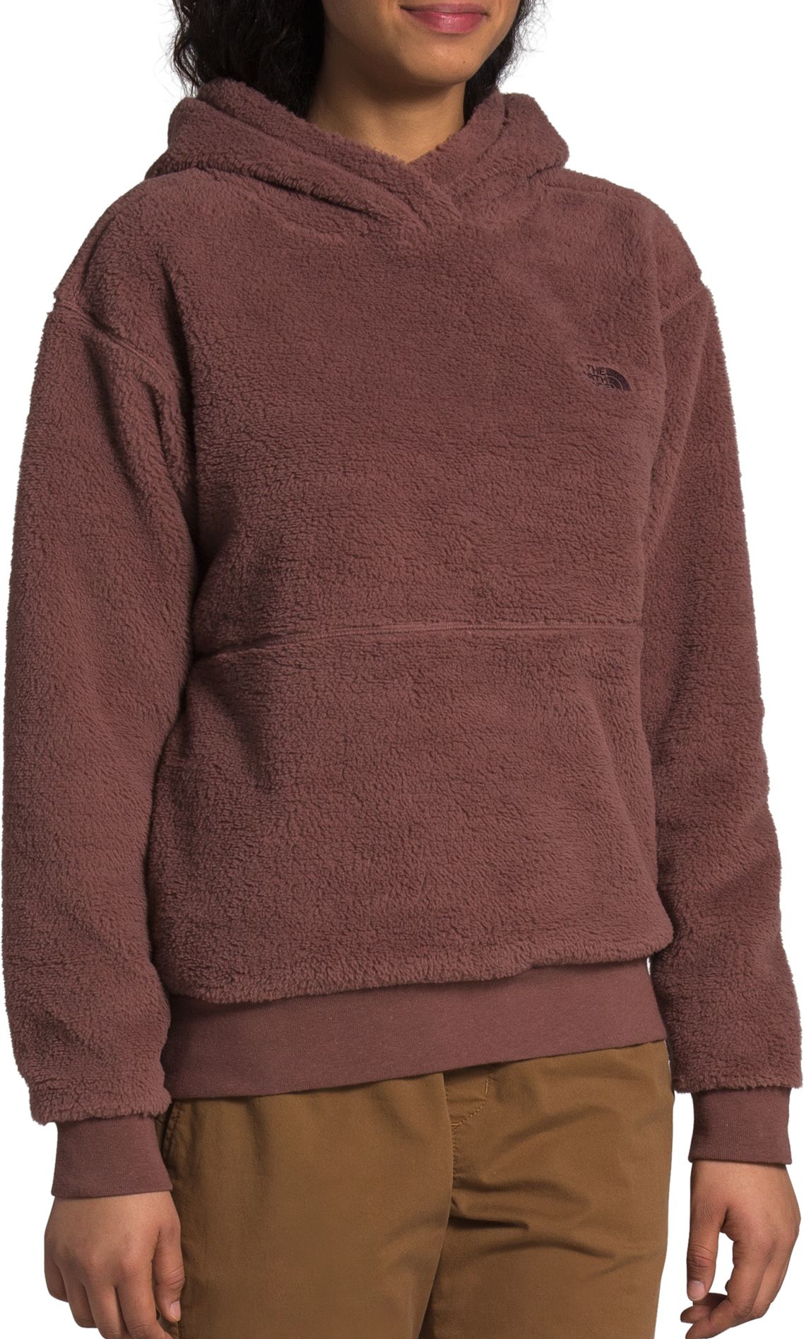maroon north face hoodie