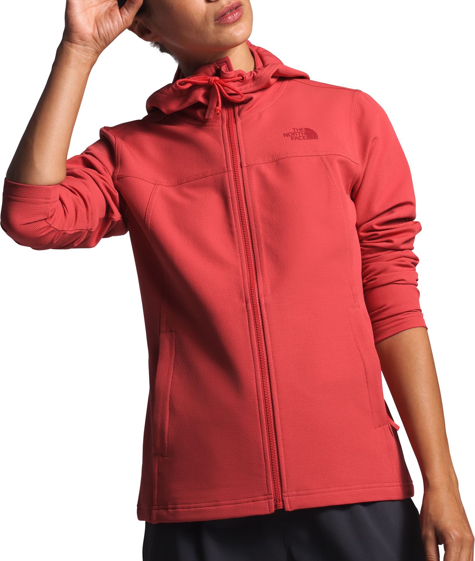 north face zip up fleece hoodie women's