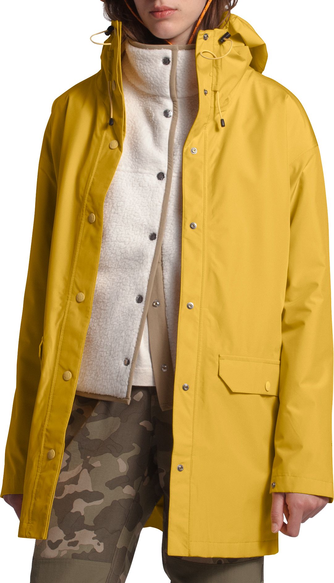 the north face yellow rain jacket