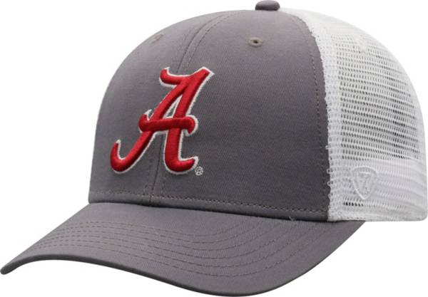 Top of the World Men's Alabama Crimson Tide Grey/White BB Two-Tone Adjustable Hat